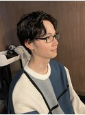 好印象爽やか×パーマビジネスマンスタイル