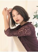 +vivace愛宕+細めハイライト×ワンレン外ハネレイヤーボブl