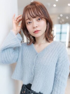 ケアリー プレナ海浜幕張(Carelly) デザインカラー/レイヤーカット/ウェットヘア/オリーブベージュ