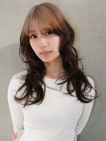 アルバム 池袋(ALBUM)&nbsp;ロング顔周りレイヤー韓国ヘア前髪カット_F50795