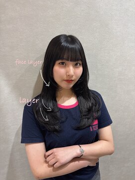 ナンバー 大分中央町店(N°) 小顔見えフェイスレイヤー×ナチュラルミディアム