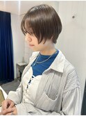 マッシュショート/ショートボブ/オリーブベージュ/似合わせ