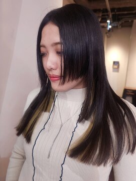 ブロック ジャポン(bloc japon) ステップカット 姫カット インナーカラー ブリーチ/久保田