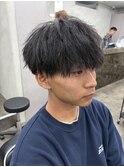 メンズマッシュツーブロックシースルーマッシュマッシュウルフ