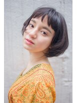 ピズム(PISM) パッツン前髪イメチェン小顔ボブ/メルティカラー/オン眉バング