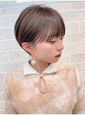 イメチェン/ショート/ダークアッシュ/チェリーブラウン/髪質改善