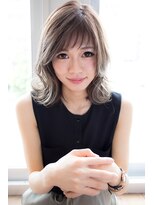 エイト 船橋店(EIGHT)&nbsp;【EIGHT】くびれミディ×モーブカラー×ショート斜めバング