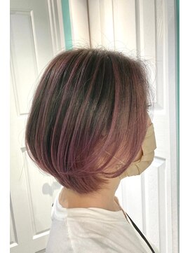 マティーナ ヘアー 池袋(Matina hair) 【バレイヤージュ/ショートボブ/ピンクカラー】20代30代40代