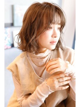 エムスラッシュ ソル センター南(M.SLASH SOL) 艶感ミルクチョコレートくせ毛風波巻きカールSOLセンター南16★