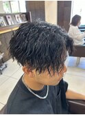 ツイストスパイラルパーマ センターパート