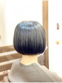 ミニボブ/ショート/黒髪/ヘアマニキュア/大人可愛い/髪質改善/艶