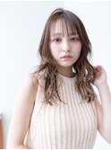 大人かわいいハッシュカットレイヤーイメチェンフルバング小顔