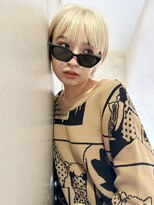 ソイ 下北沢(soi)&nbsp;【White blond】ケアブリーチ_ショートボブ_ブロンドヘア