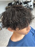波巻きスパイラルパーマウルフカットツイストパーマメンズパーマ