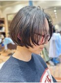◆ボブ/ミニボブ/銀座/顔周りレイヤー/前上がり/ワンカールボブ