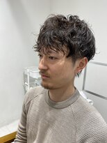 ネイロ 錦糸町(NeiRo)&nbsp;メンズツーブロックマッシュスパイラルパーマ簡単スタイリング