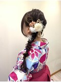 ふわふわサイド編みおろしアレンジ