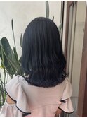 ブリーチなしブルーブラックカラー♪♪