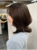 郡山ミディアムレイヤーカットハイライトカラータッセルカット