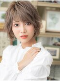 韓国風ショコラアッシュ小顔くせ毛ショートc6川口20代30代40代