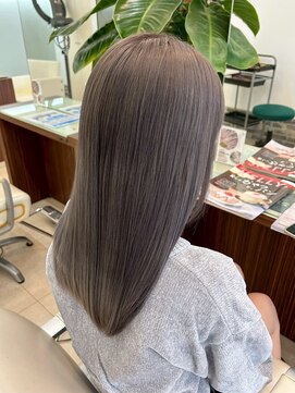 ヘアーアンドエステ ハラダ 滝ノ水店(Hair&Esthe Harada) ブリーチカラー/グレージュカラー/ストレートロング