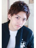 ツーブロックのアップバングで無造作ショート【国分寺】
