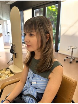 ヌエン 渋谷(NU/EN) ミディアムハイライトグラデーション