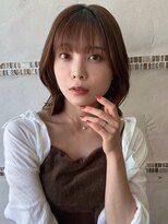 シルクレイ 新宿店(Silk-lei)&nbsp;☆大人可愛いくびれボブ 切りっぱなしボブ ベージュカラー