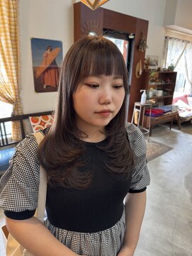 チャプター 問屋町(chapter) 透明感ケアカラーブラウングレージュカラー顔まわりレイヤー韓国