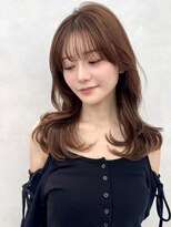 エジョン 三鷹店(Aejon)&nbsp;韓国ヘアハッシュカットふんわりミディアムココアブラウン艶髪