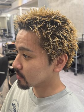 オーシャントーキョー ホワイト 原宿(OCEAN TOKYO WHITE) お客様スタイルスパイキーショートアクティブショート金髪