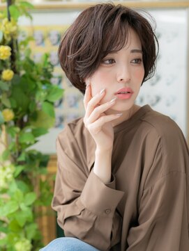 カバーヘアアンドスパ ブリス 浦和(COVER HAIR&SPA bliss) ココアブラウン抜け感レイヤーショートパーマh4浦和20代30代40代