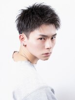 コンフィデンス 新宿3rd(confidence)&nbsp;メンズ王道アップバングベリーショート黒髪ツーブロック