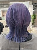 パープルカラー×セクションカラー×ウルフカット 「村田」