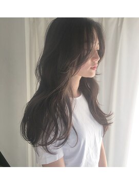 ヌイ 横浜(nui) ラベンダーアッシュ_前髪ピンクベージュ