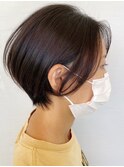 大人かわいい小顔ひし形ショートボブ30代40代50代
