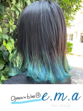エマヘアデザイン(e.m.a Hair design) グリーンブルー