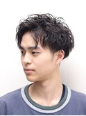 ツイストパーマスパイラルパーマメンズツーブロック爽やか理容室