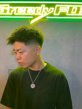 グリーディーフォックス 三軒茶屋(GreedyFOX) 波巻き/マッシュパーマ/ウルフ/ハイライト<理容室>三軒茶屋