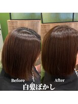 ヘアープレゴ(hair Prego) 白髪ぼかしBefore&After