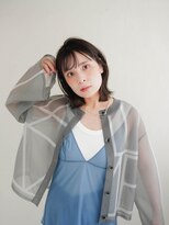 ムク 甲府(muku.)&nbsp;ミディアムヘア/斜めバング/グレージュカラー/甲府駅