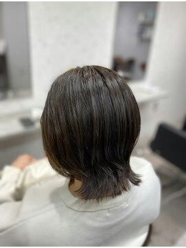 アデプト 北千住店(adept) ★小顔ココアベージュ黒髪クラゲヘアーオリーブグレー【北千住】