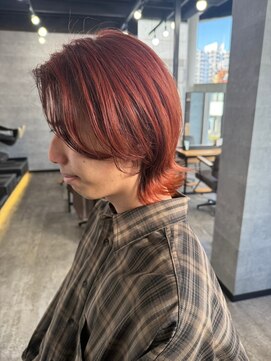 ソイクフ 四条大宮店(SOY-KUFU) 韓国マッシュウルフ◎ニュアンスパーマ◎30代40代50代オレンジ