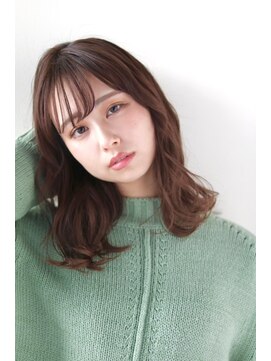 ナインオクロック 津志田店(9o'clock) ゆるふわパーマピンクグレージュ