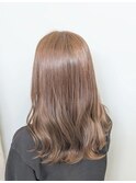シフォンベージュ ゆるカール