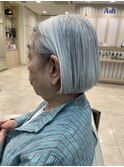 50代60代70代80代ナチュラルボブグレイヘアボリューム絶壁補正