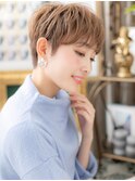 ★ハイトーンカラー細めハイライト小顔束感ショート20代30代★1