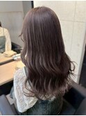 チョコレートブラウン 透明感カラー ブリーチ 艶トリートメント