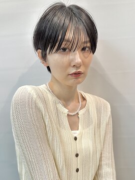 ミィ 浦和(mee) 透明感カラー ボブ 前髪 ショート カラー ブリーチ&ダブルカラー