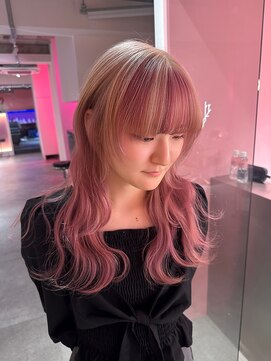 ダズリングディア(Dazzling Deer) ピンク/ハイトーン/ロングウルフ/デザインカラー